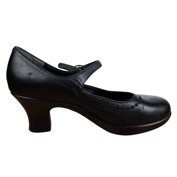 Dansko Bett Nappa Mary Jane Pumps Sz 37 US 6.5 - 7 Black Block Heel - Picture 8 of 12